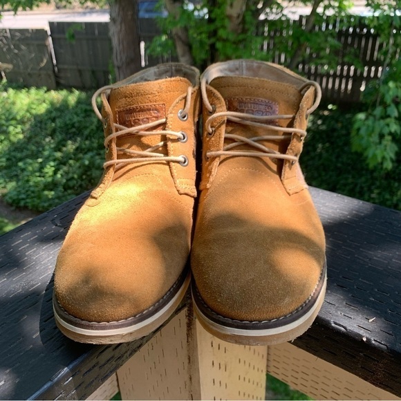 Wolverine 1883 Men’s Leather / Textile Chukka Shoes Brown‎ & Tan Size 9.5 - Picture 2 of 8